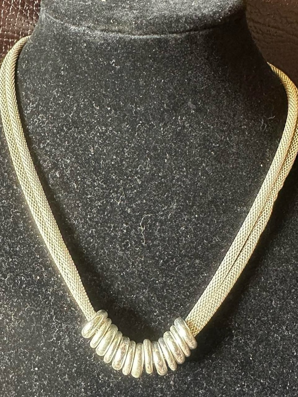 Vintage unique silver necklace.